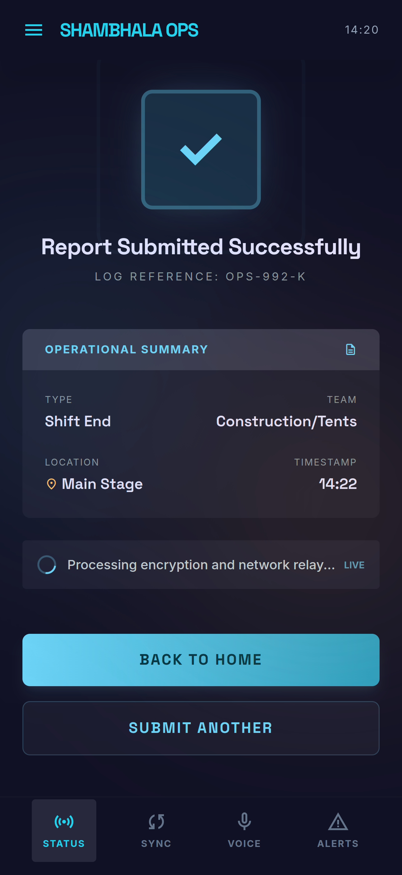 Submission confirmed — AI processing your report